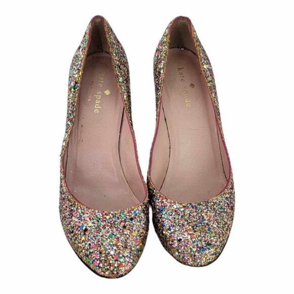 Kate Spade New York Dani Too Glitter Pumps Sz 5.5 B - Multi-colored - Picture 9 of 11